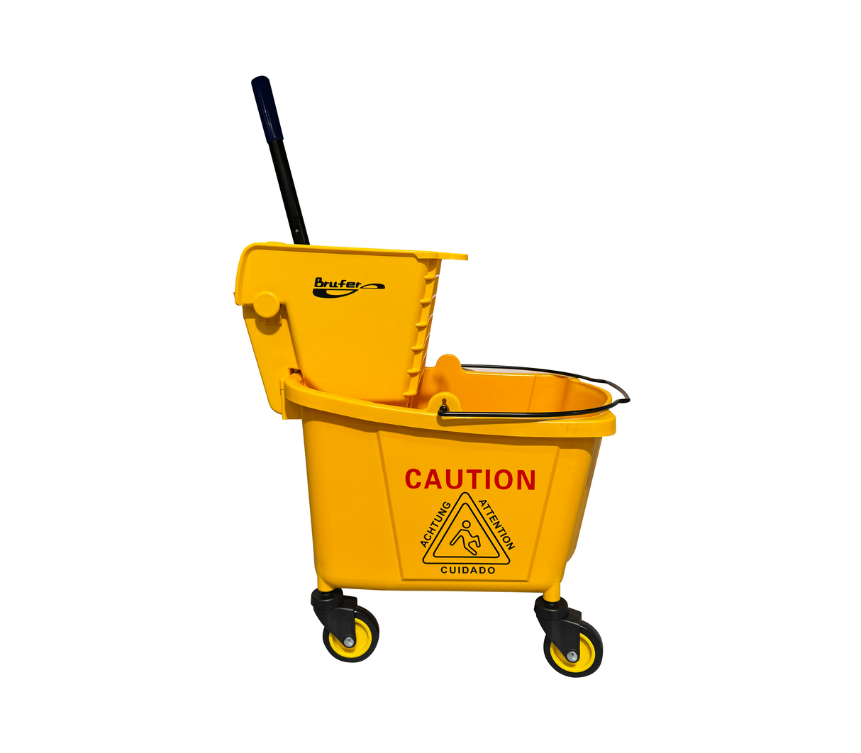 Tobo con exprimidor para trapear amarillo Brufer