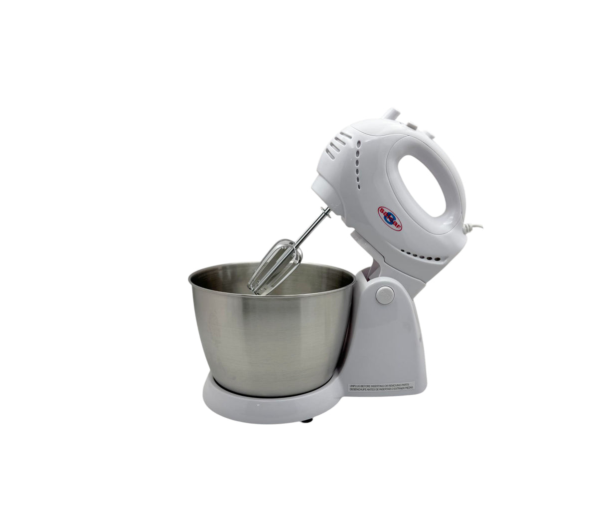 Batidora pedestal 5 velocidades con bowl acero blanca Salcar