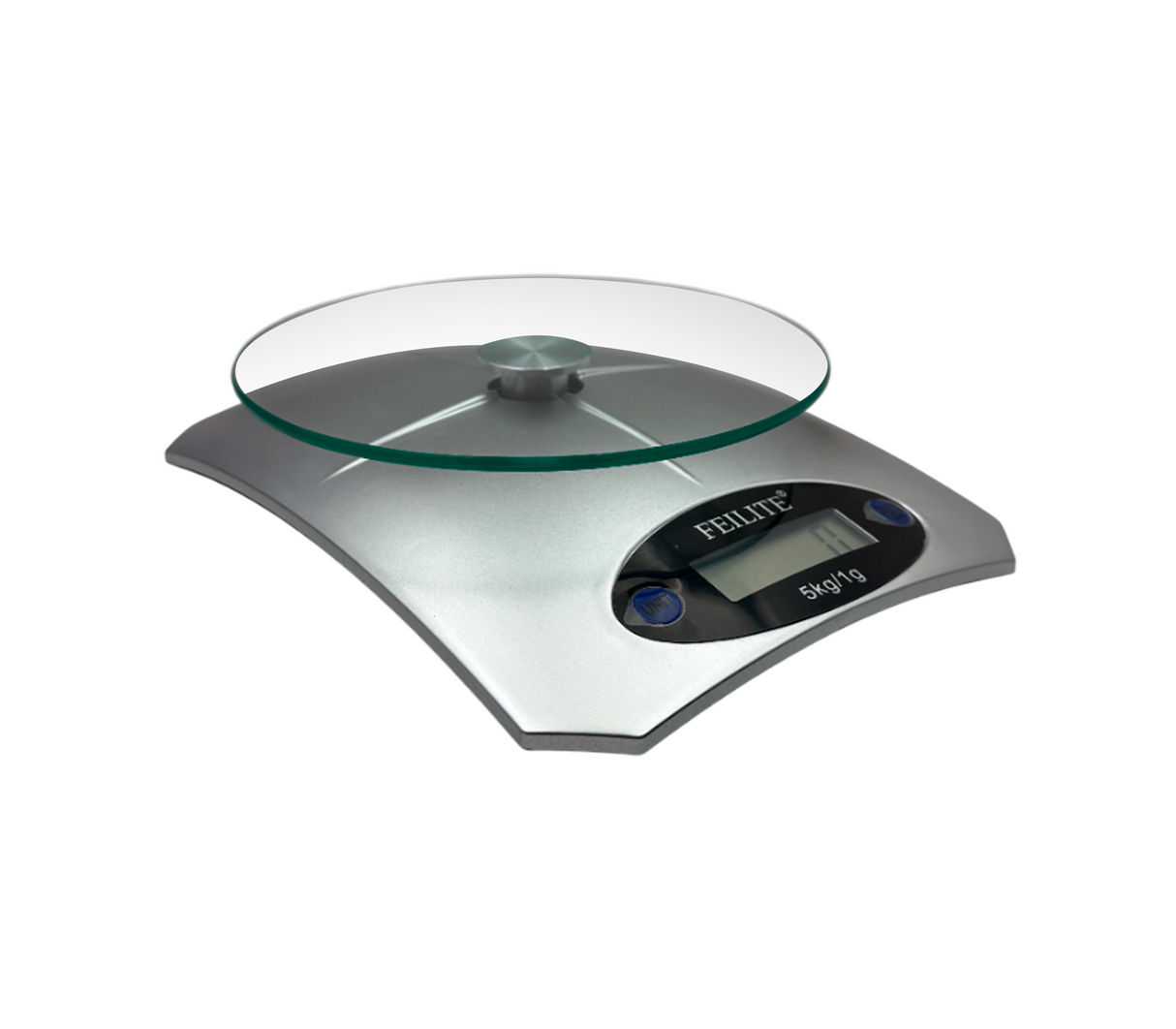 Balanza de cocina digital 1g hasta 5kg plateada Pamorde