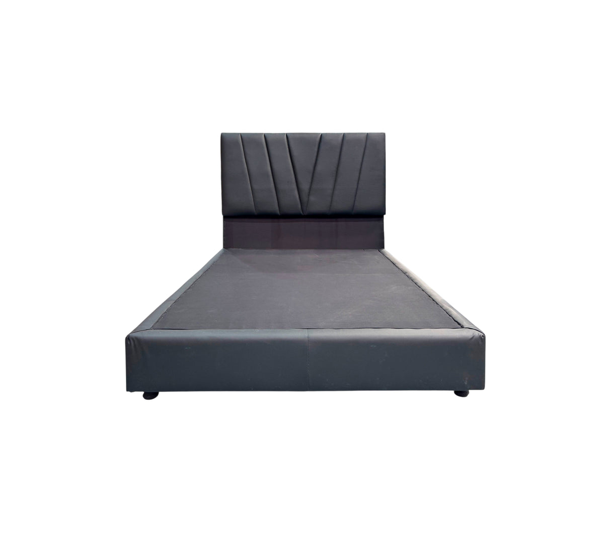 Box Spring V matrimonial con copete sin pie de cama Bipiel Driha