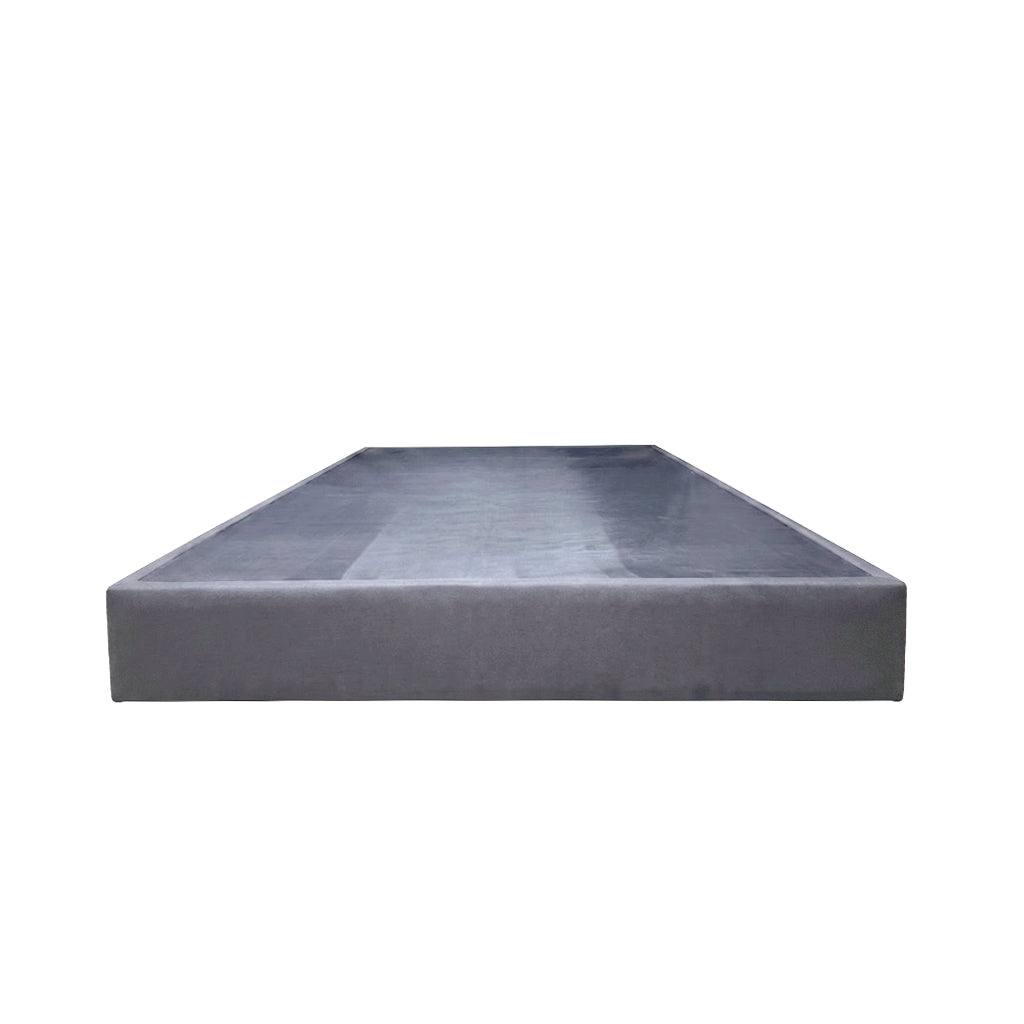 Box spring matrimonial sin copete bipiel gris Fabricadora Man