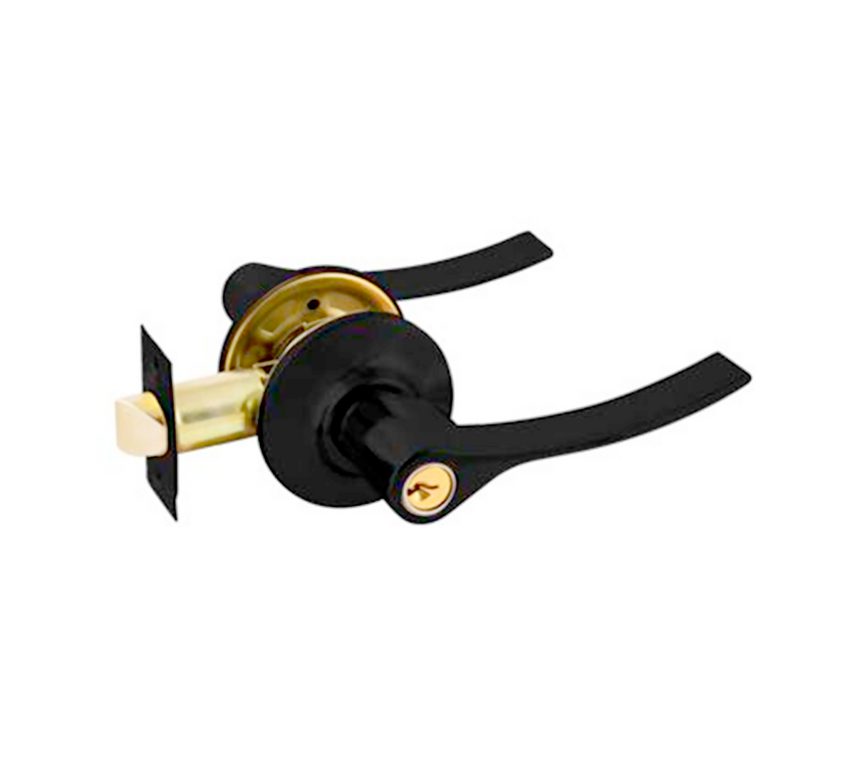 Cerradura de manilla para Hab/Ofic Negro Mate Run