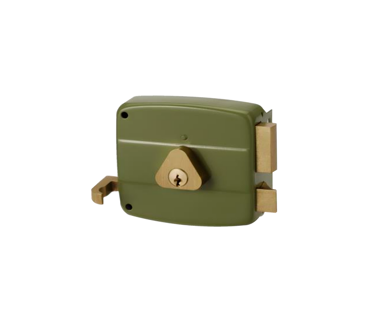 Cerradura de sobreponer derecha Verde caja Fortek