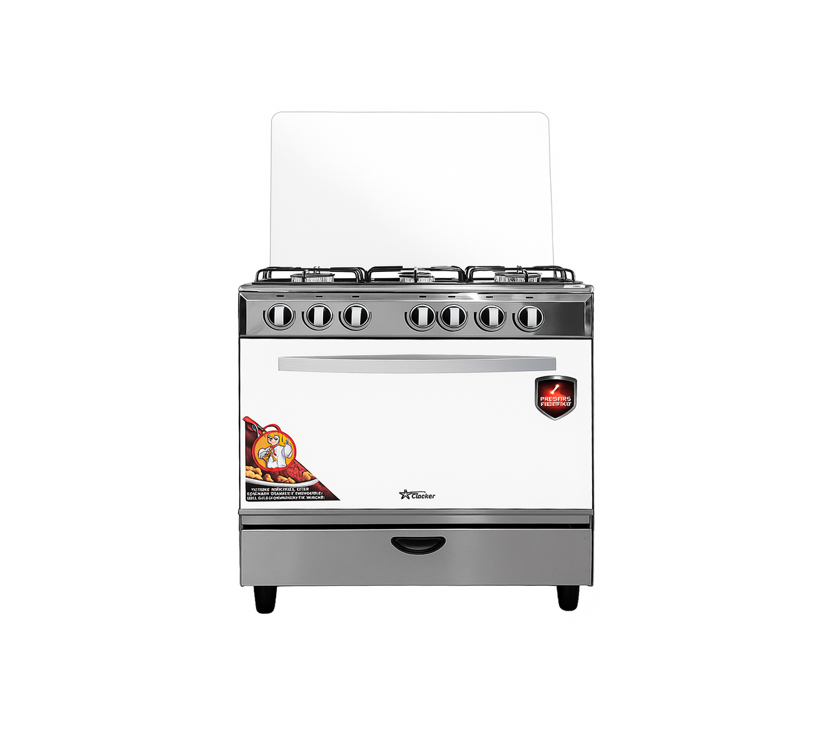 Cocina a gas 30" de piso 6h roraima silver Geostar