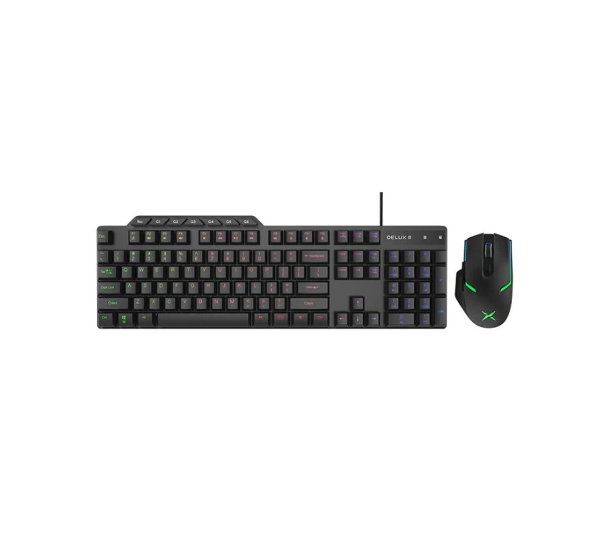 Combo inalámbrico gaming teclado +´mouse black Delux