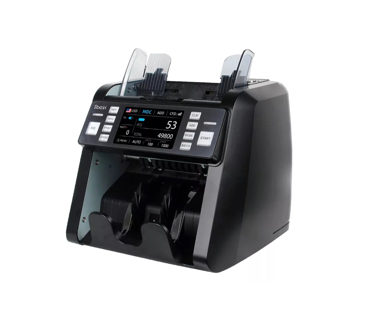 Contadora de billetes inteligente smart pantalla táctil Roccia