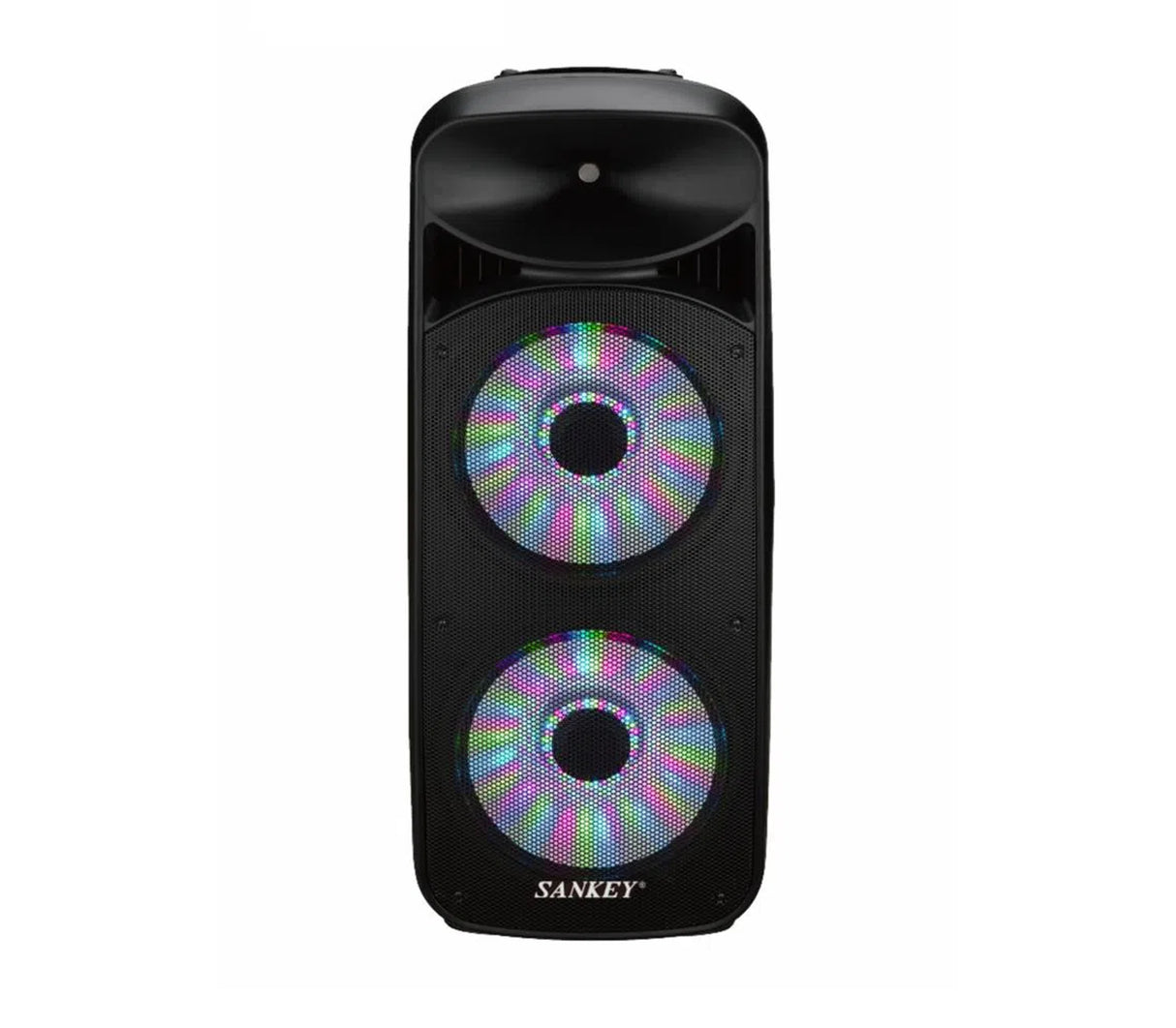 Corneta 15" x 2 300W con ruedas BT/LED/Display Sankey