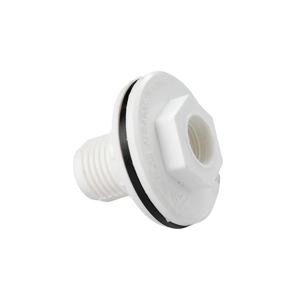 Conexión para tanque plástico de 1/2" blanca Metales Aleados