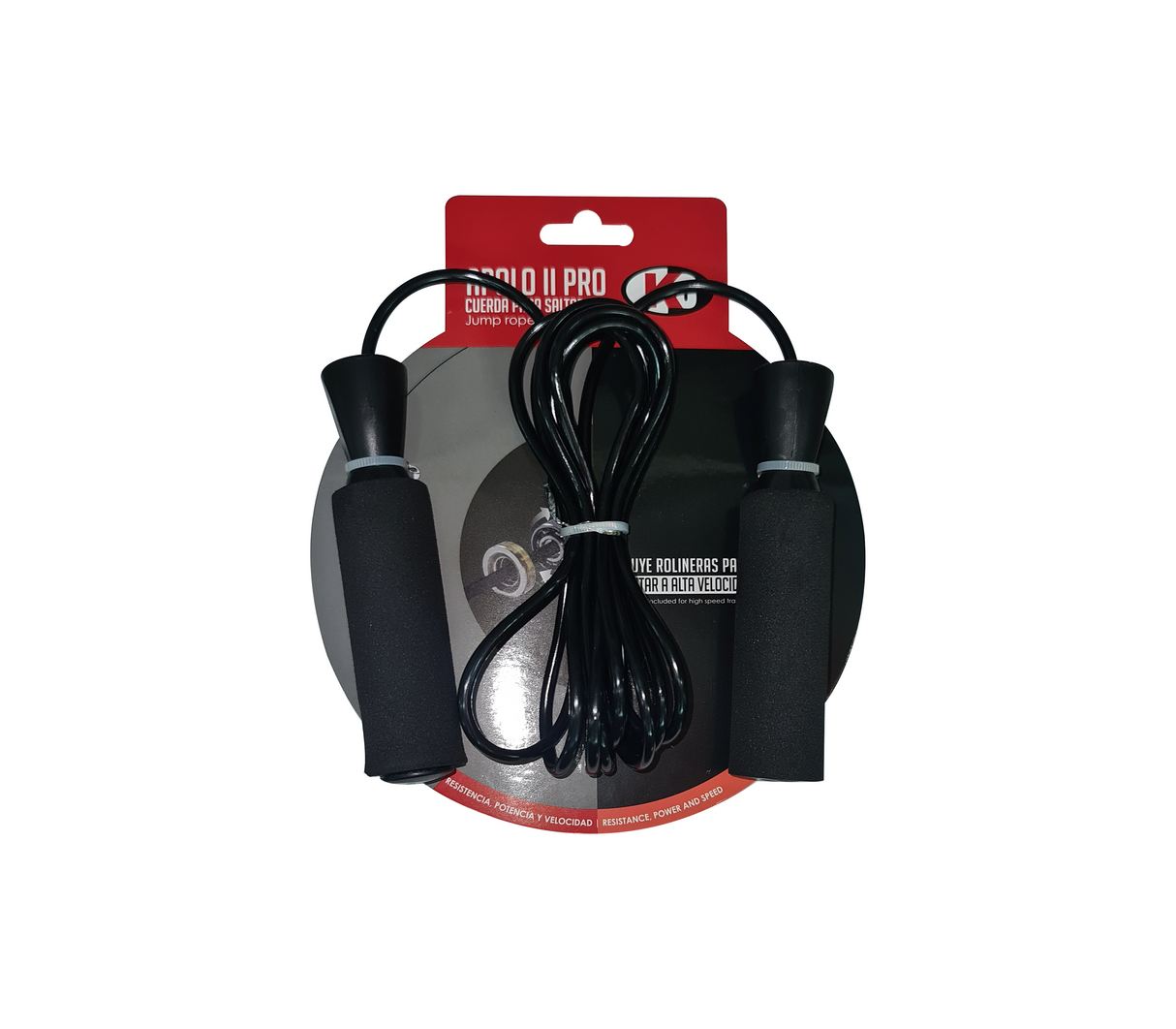 Cuerda para saltar Apolo II Pro negro/rojo K6