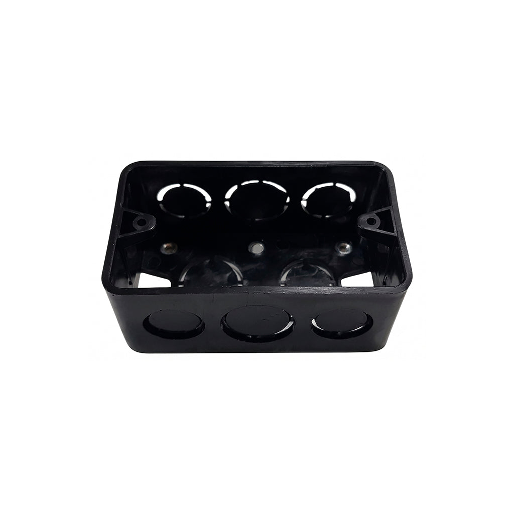 Cajetín plástico 4x2 rectangular negro Nexon