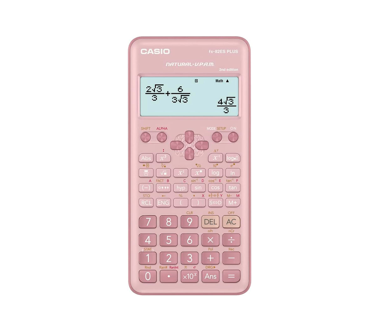 Calculadora científica 252 funciones rosado pastel Casio