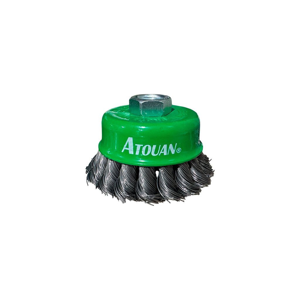Cepillo copa entorchado 3" rosca 5/8 Atouan