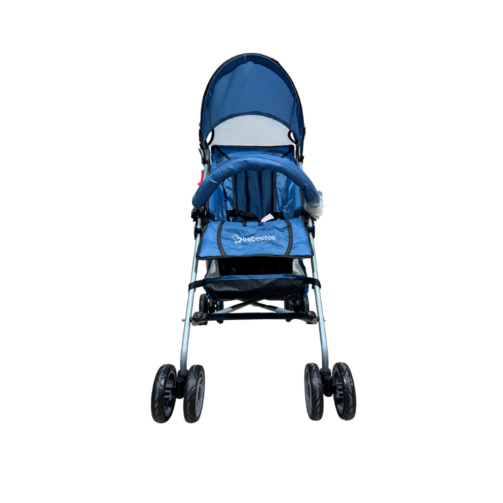 Coche para bebe tipo paragua azul Bebesitos