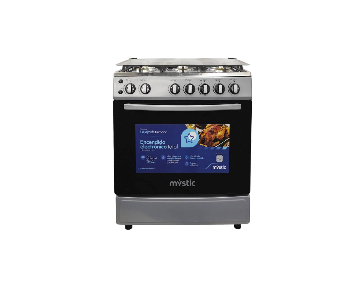 Cocina a gas jade 6 hornillas (30") Silver Mystic