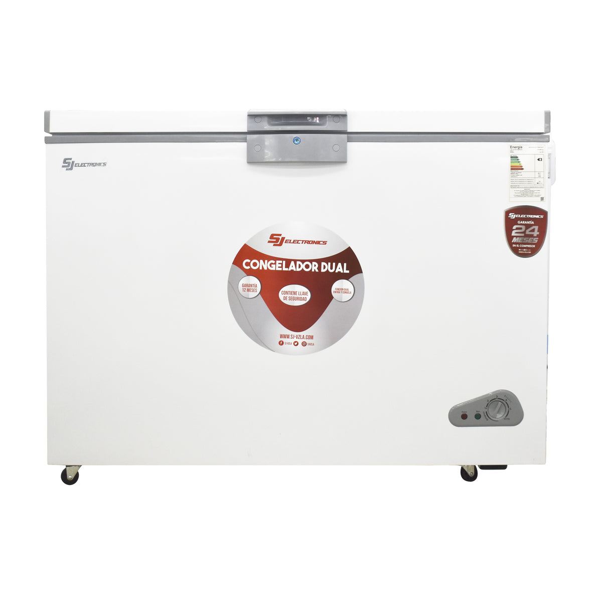 Congelador vertical estático empotrable bajo mostrador, 106-104 litros,  color blanco (-14ºC_-28ºC)