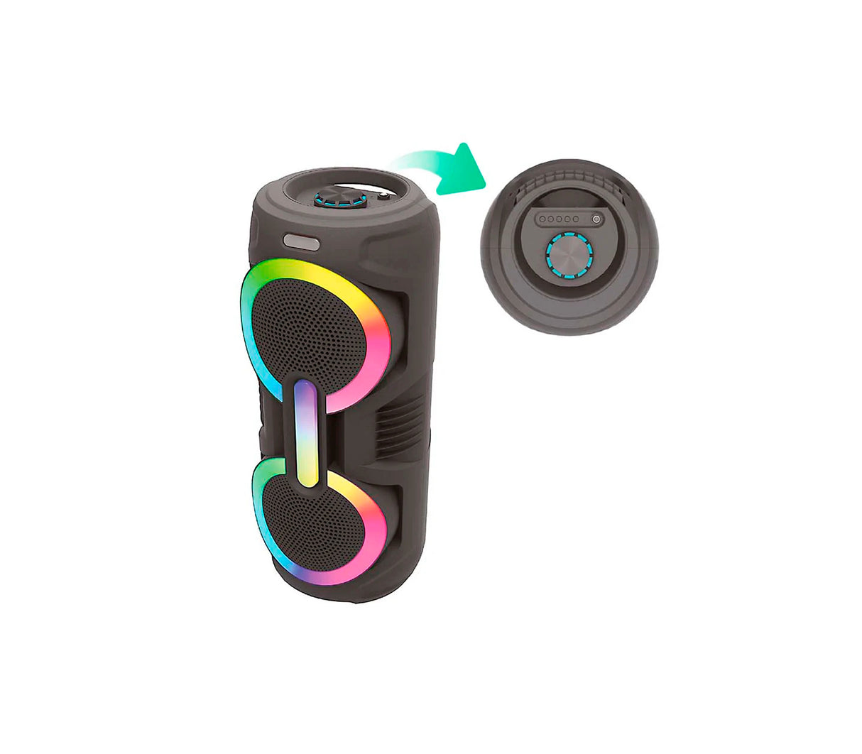 Corneta recargable 8" portátil BT/KAR/TWS 16W Sankey