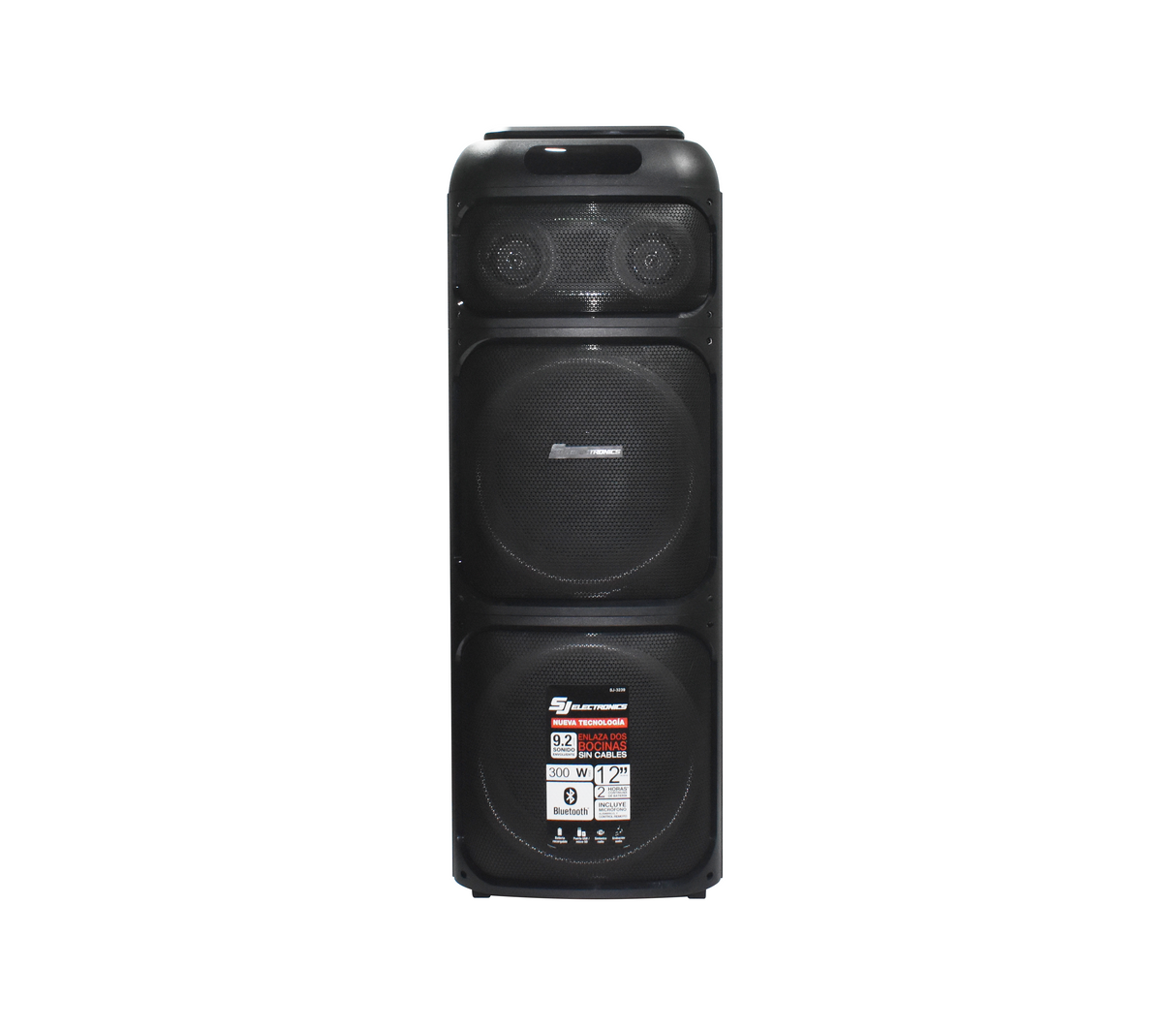 Corneta recargable 12" tf/usb/pantalla led Sj Electronics