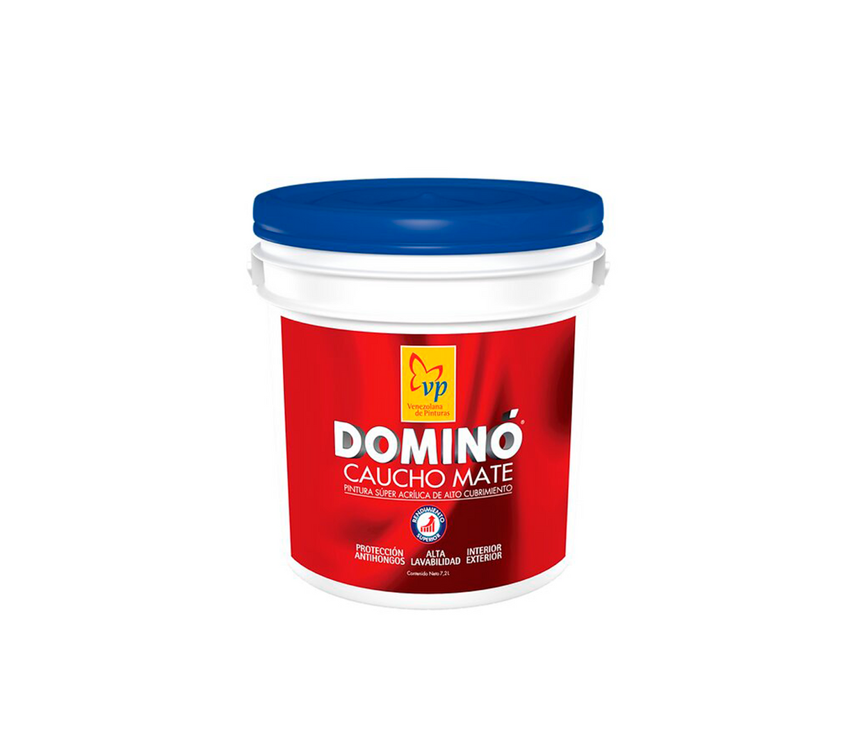 Pintura Domino Cuñete (2 Galones) Caucho Mate Int/Ext Clase B VP
