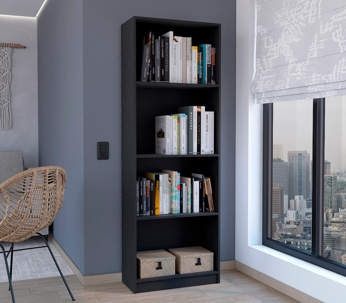 Estante Home E1 180.6x62.8x29.9cm wengue Pk