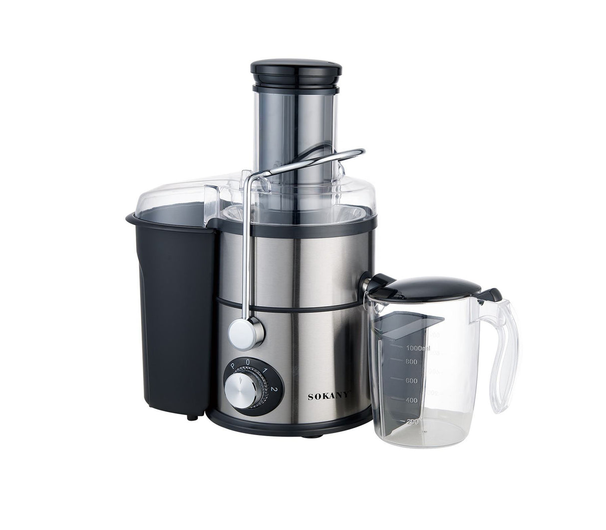 Extractor de jugo 1200W acero inoxidable Sokany