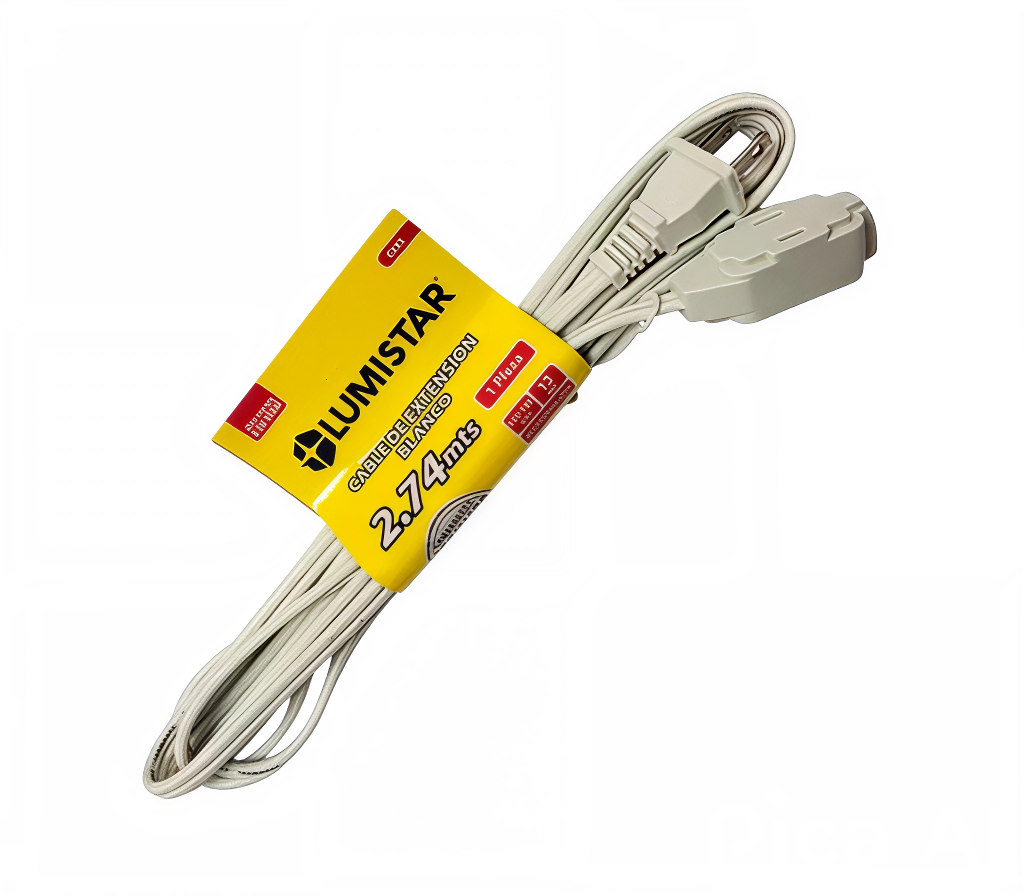 Extensión blanca 3 tomas 110v Lumistar