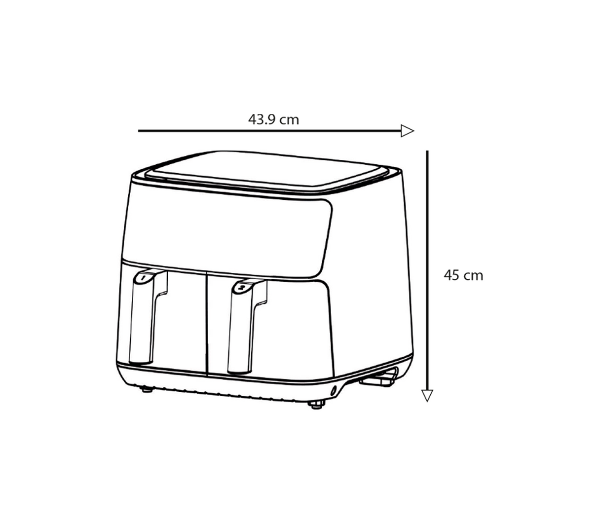 Freidora de aire de lujo Quick 10.2 lt dual Vetrux
