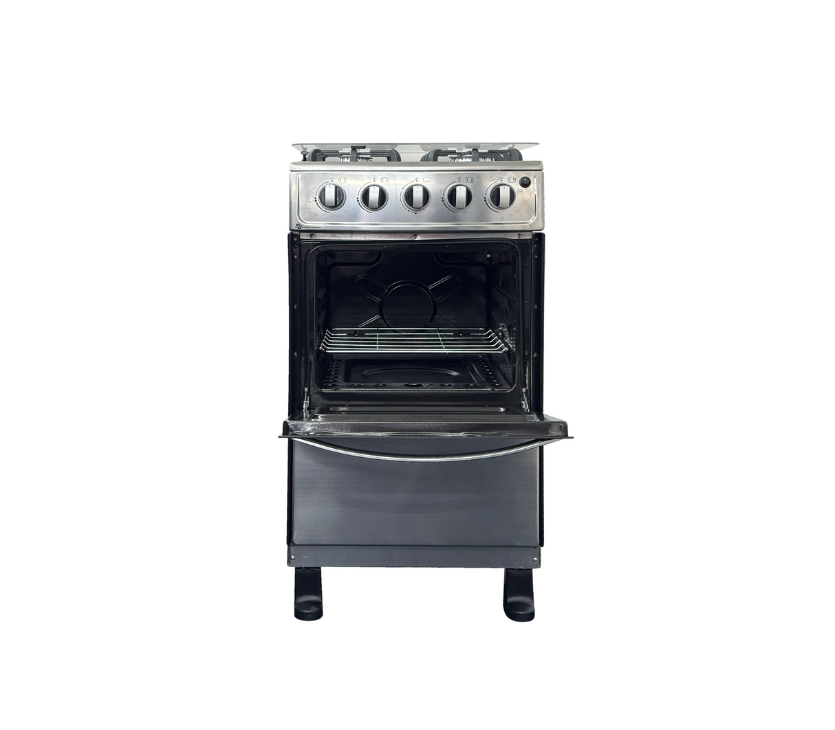 Cocina a gas 20" de piso 4h c/horno mod.sencillo acero sj-20a SJ Electronics