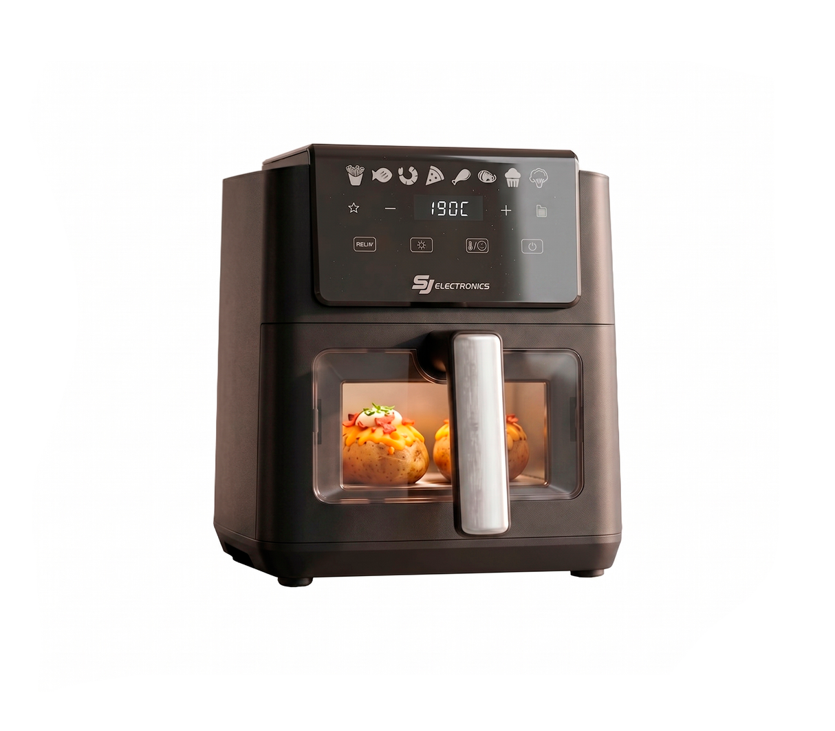 Freidora de aire 5 litros 1500 W digital negro Sj Electronics