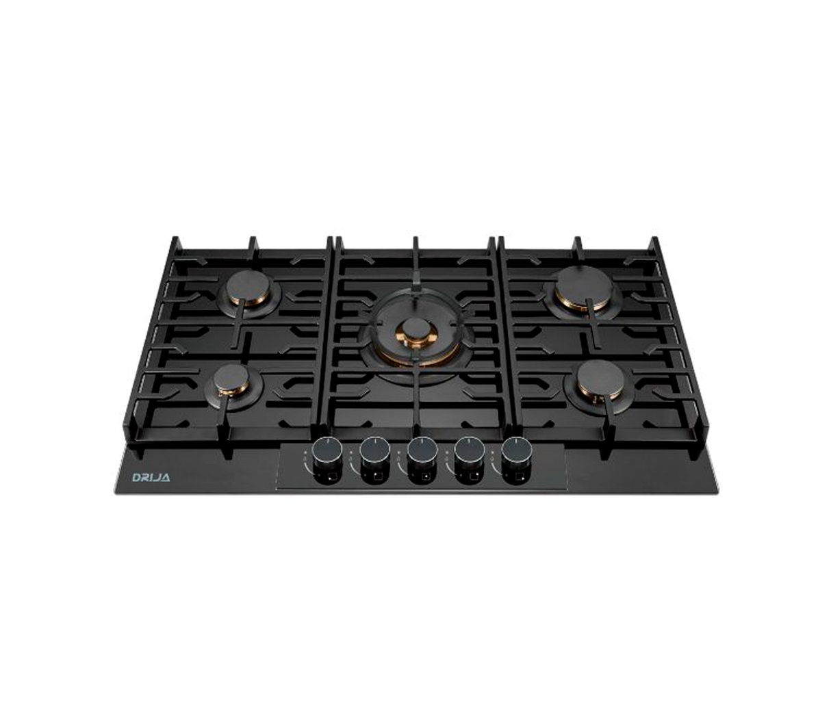 Tope de cocina a gas 5h 90cm Genova negro Drija