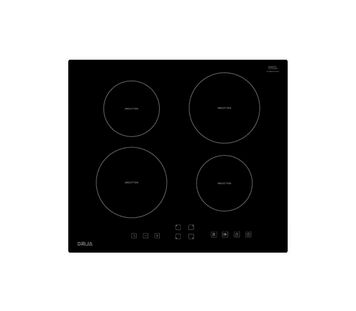 Tope de cocina inducción Germany 60cm negro Drija
