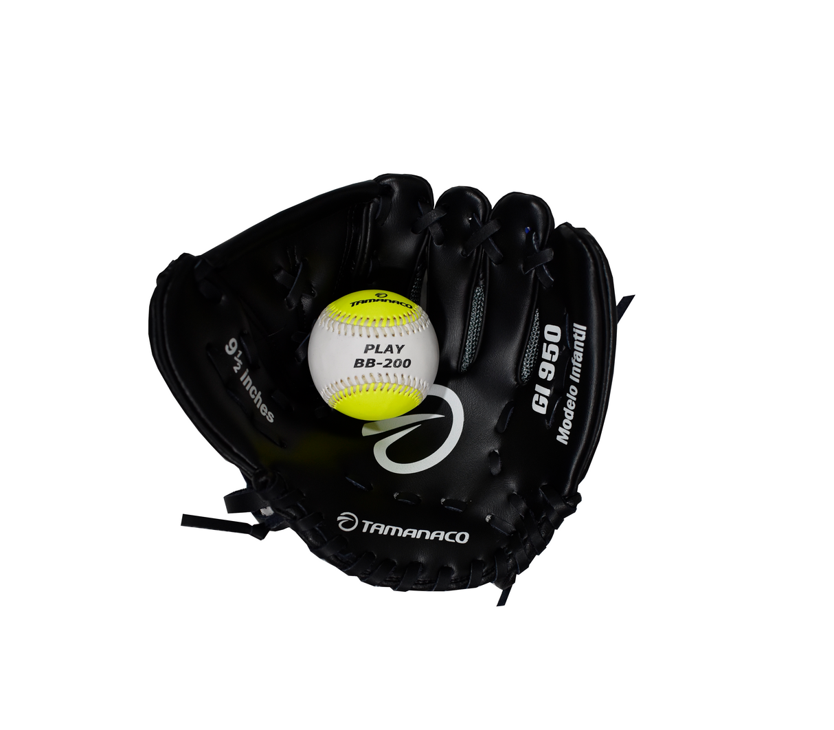 Guante + pelota pre-infantil derecho cerrado 9 1/2" Tamanaco