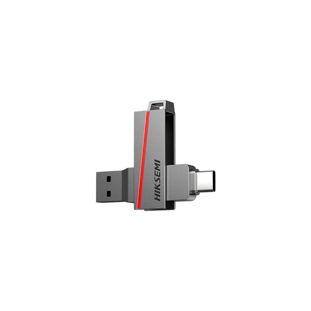 Pendrive 128GB dual puertos USB y tipo C 3.2 silver Hiksemi