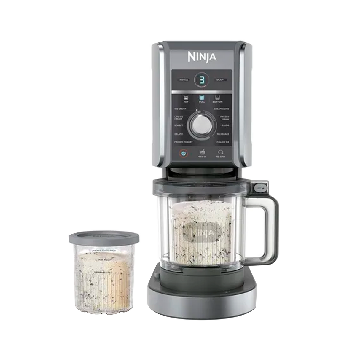 Máquina para hacer helados/yogurt Deluxe 700ml gris/negro Ninja