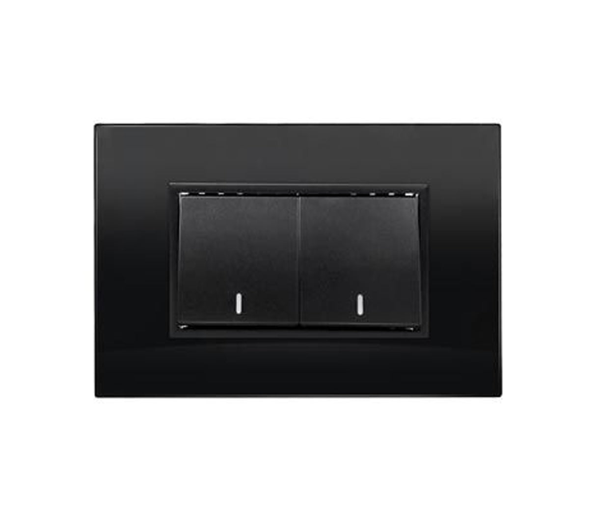 Interruptor doble acrílico Negro Run