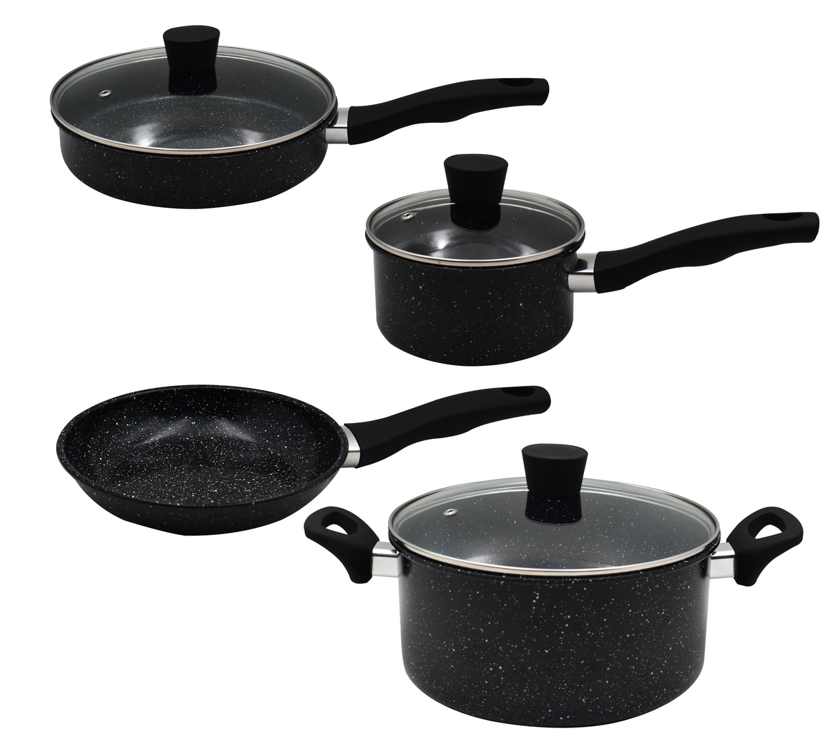 Juego de ollas 7 pz negro limited Sujoya