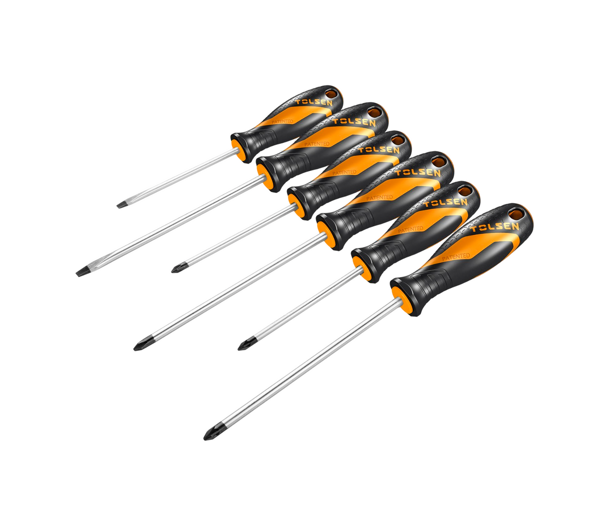 Juego de destornilladores pala y estría 6pzs Tolsen