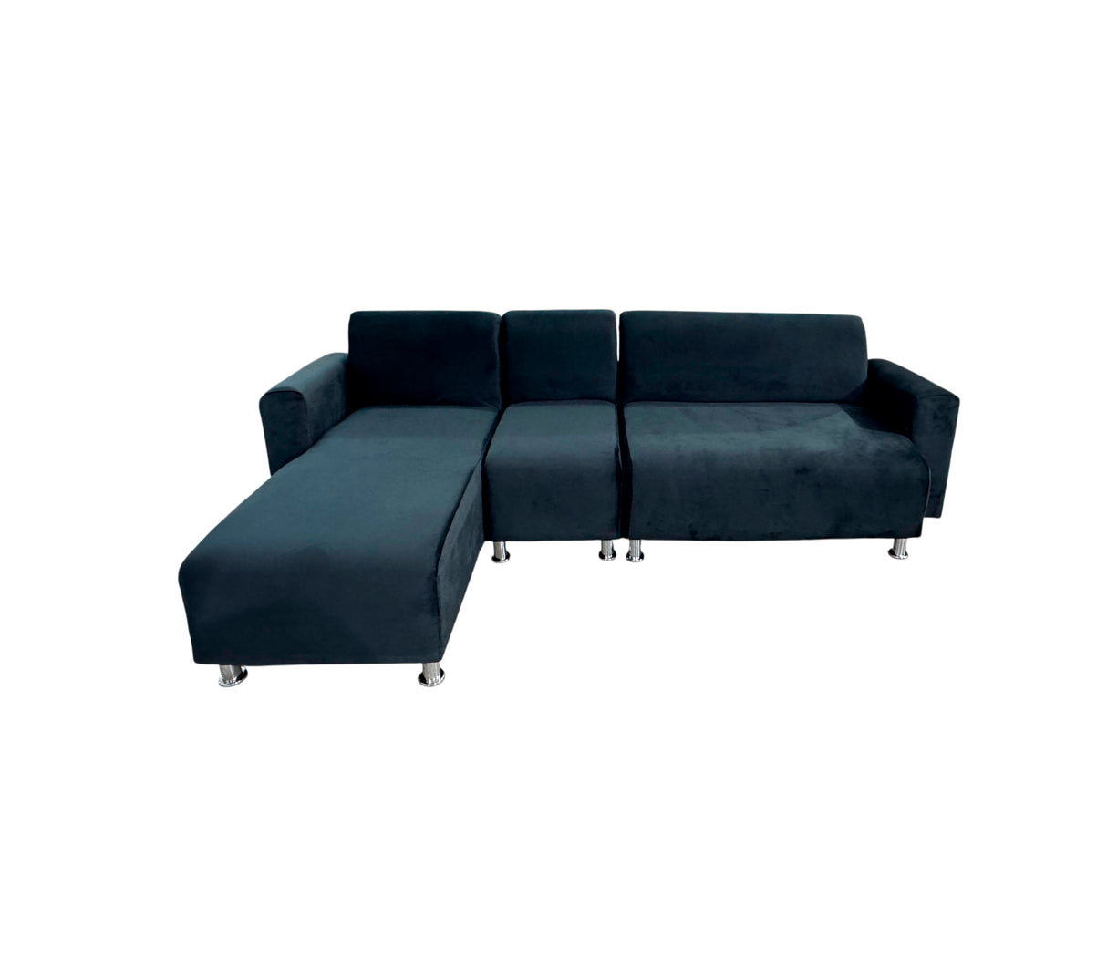 Juego de recibo estambul bajo 4 puestos + chaiselongue gamuza negro Fabricadora Man