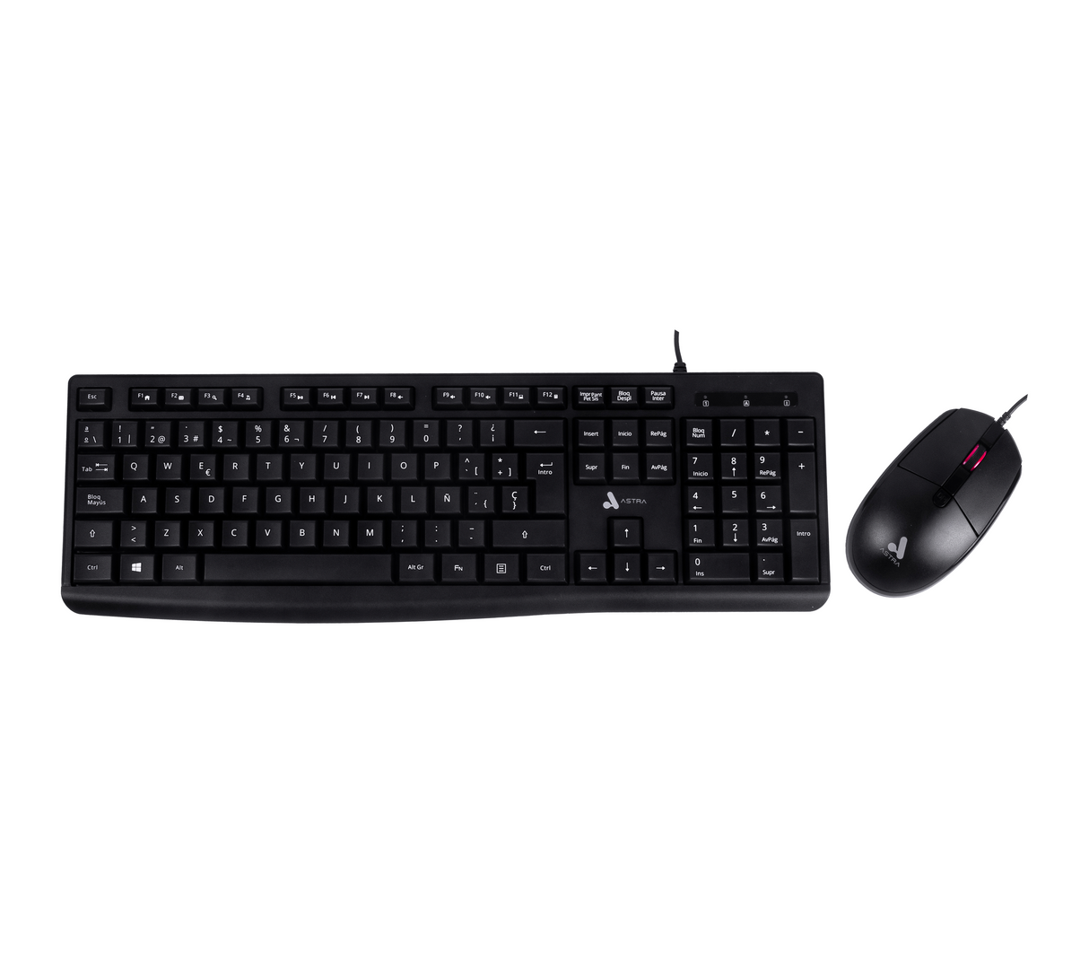 Combo alámbrico teclado + mouse usb negro Astra