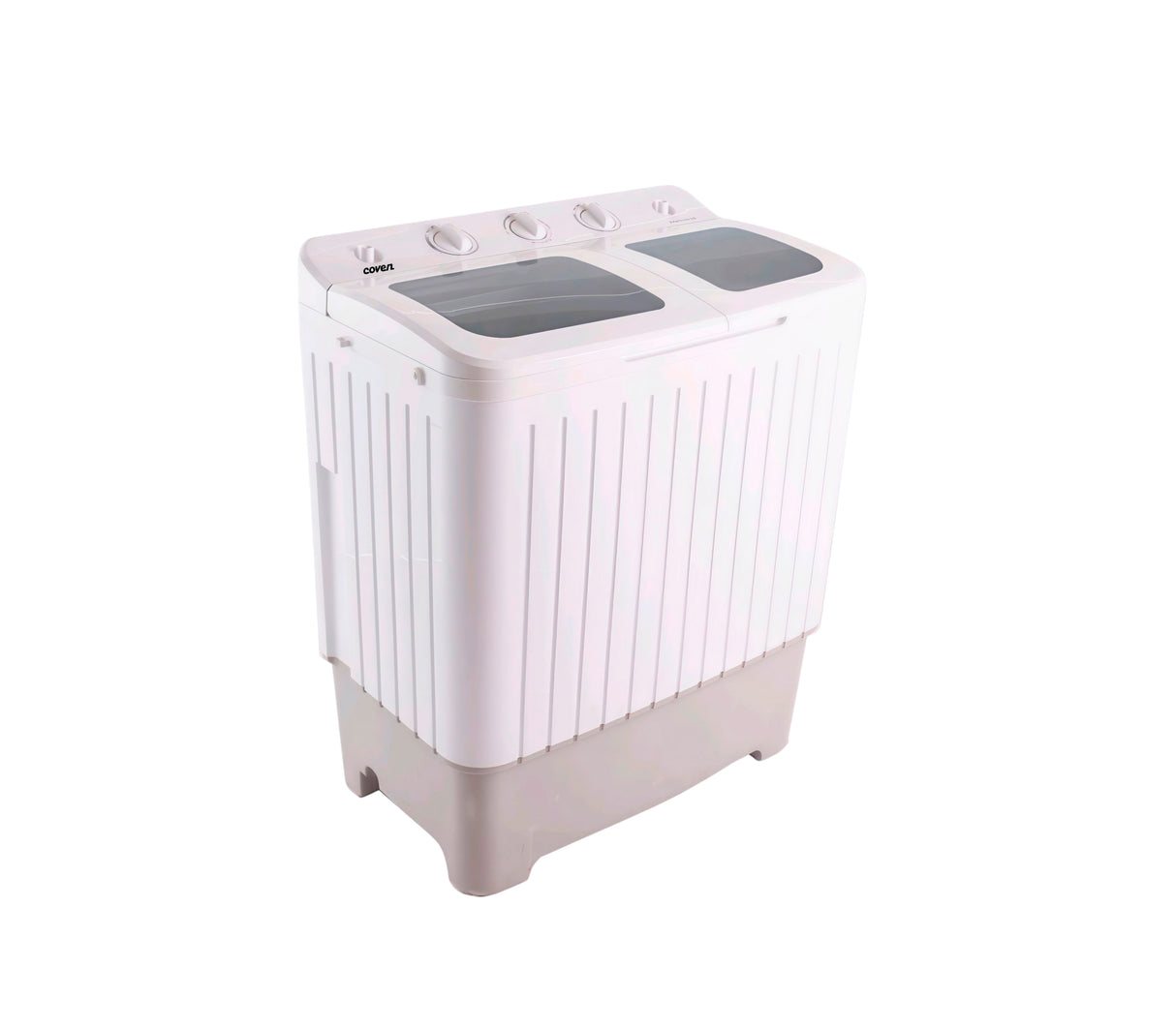 Lavadora 9kg doble tina tapa transparente negra Coven