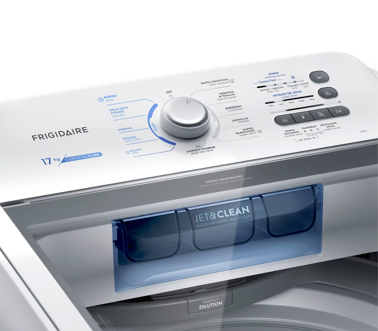 Lavadora automática 17 kg blanca Frigidaire