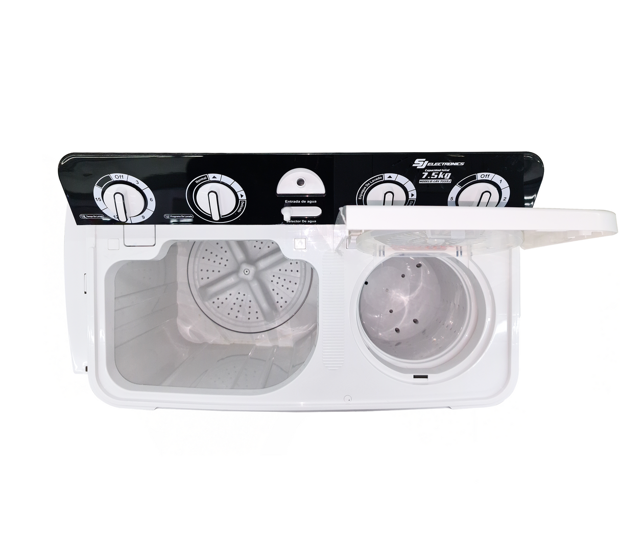 Lavadora doble tina 7.5 kg blanca/negra Sj Electronics