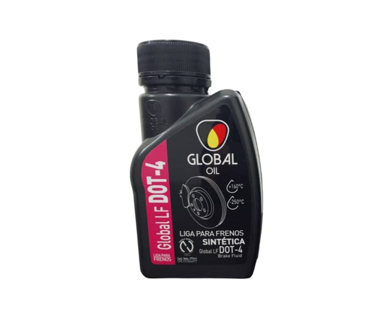 Liga de frenos Dot4 sintética 290ML Global Oil