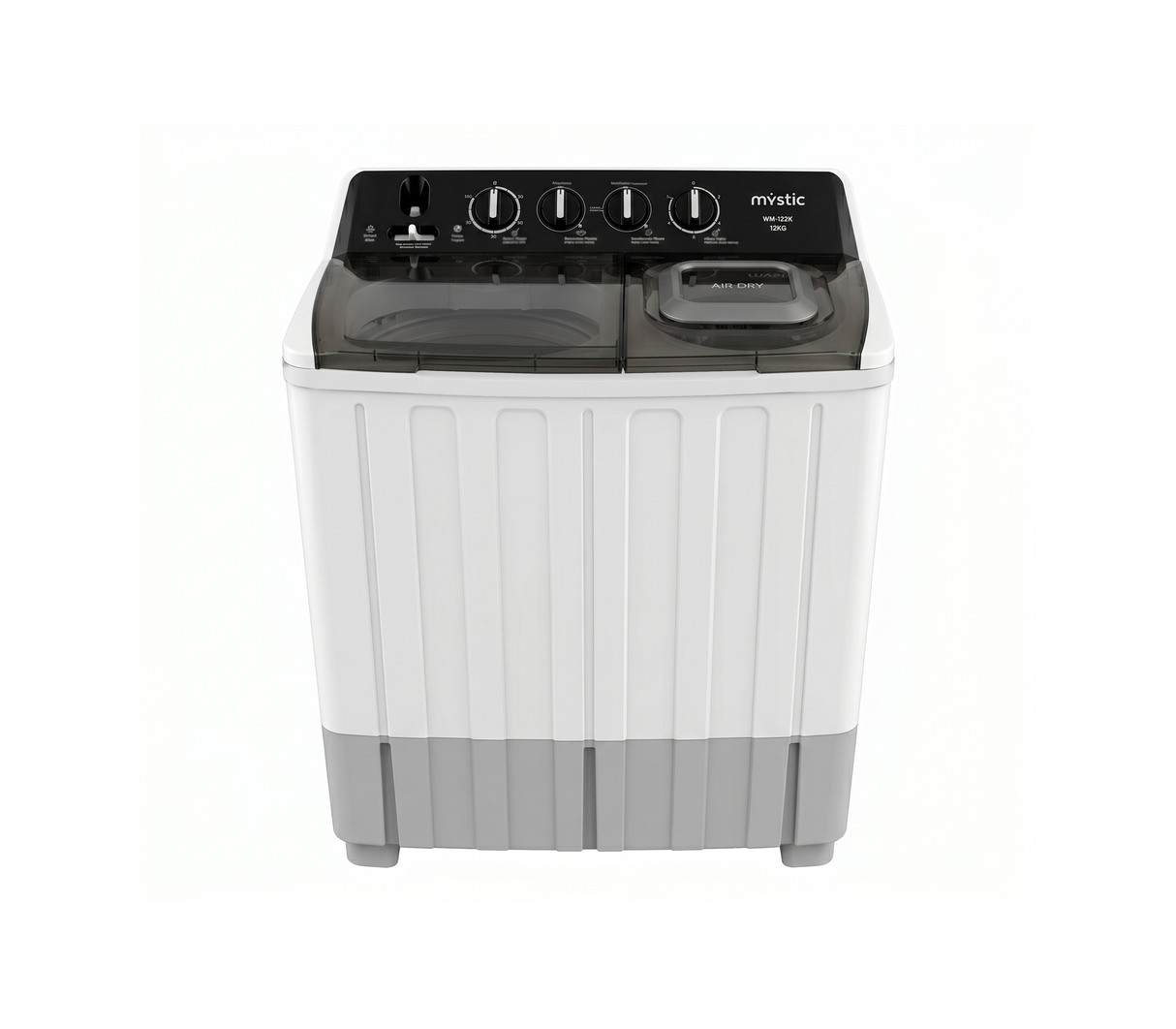 Lavadora semi automática con turbo dry 12kg Mystic