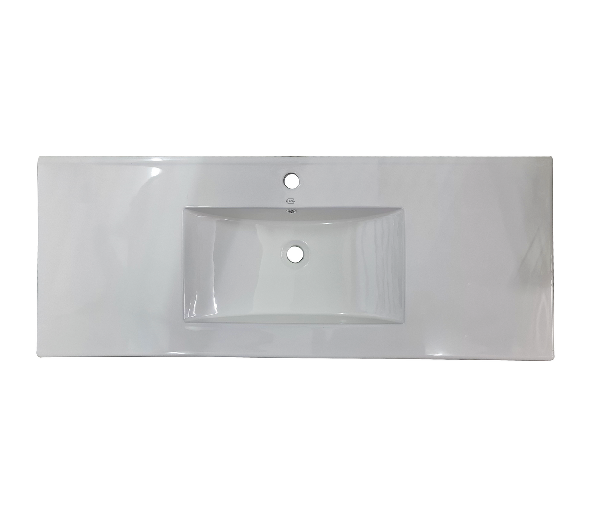 Lavamanos p/empotrar 121 x 46 cm blanco brillante Europa