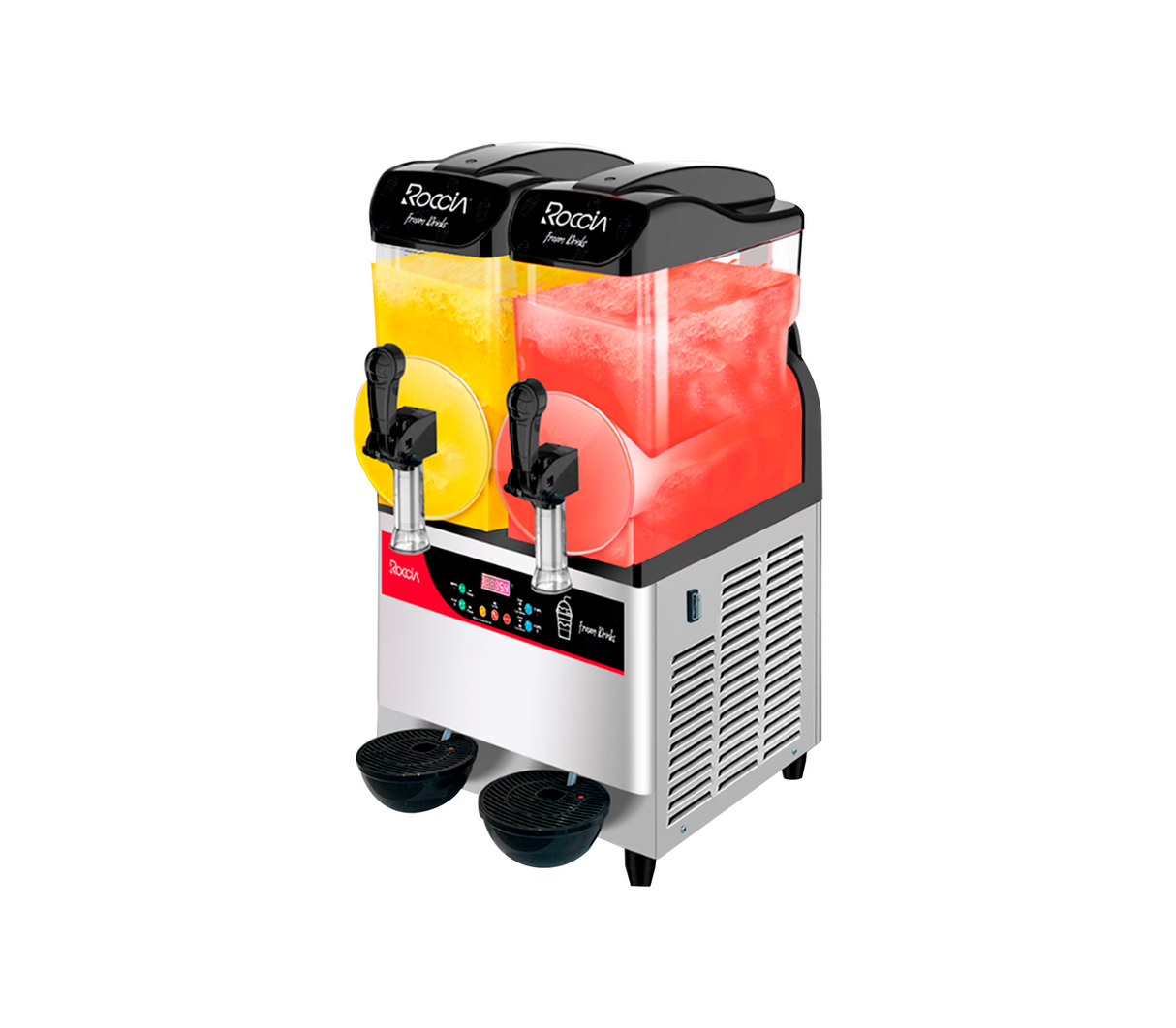 Máquina granizadora frappé 2 sabores mod. Rlz12*2 900w negra Roccia