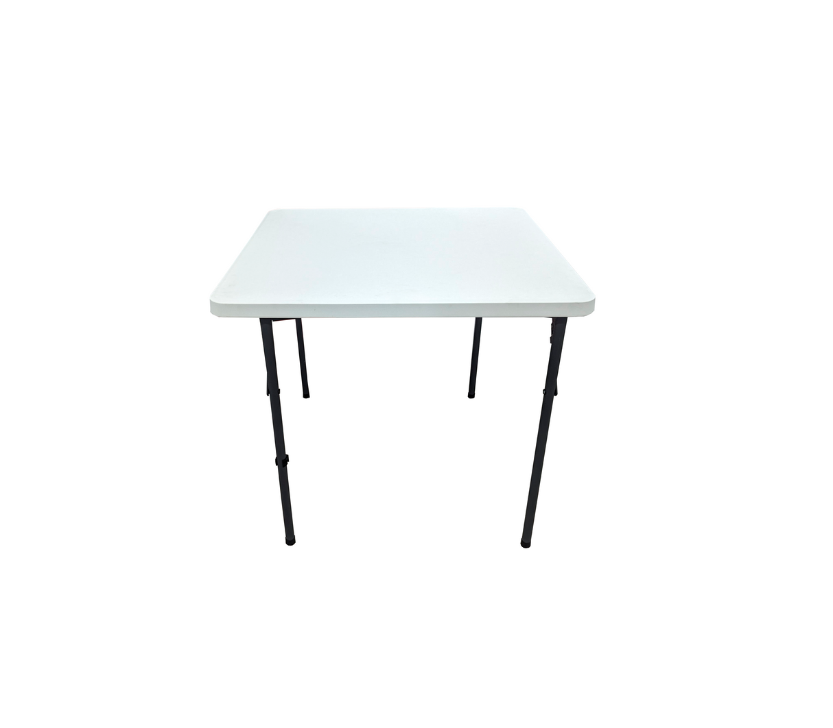 Mesa plegable cuadrada 86x86x74 cm blanca Powerfik