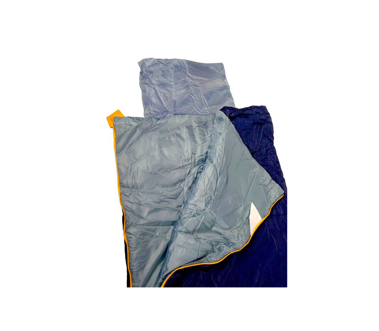 Bolsa de dormir individual a doble con almohada inflable gris/azul Ecology
