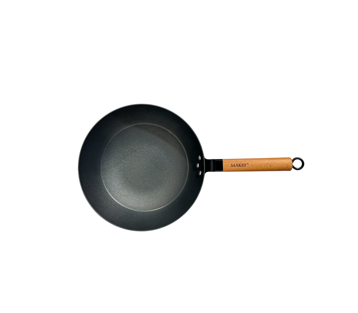 SARTEN GOURMET 10" 26cms HIERRO FUND. A/ADH. SUP/PANAL A. MANGO/MADERA NEGRO SANKEY