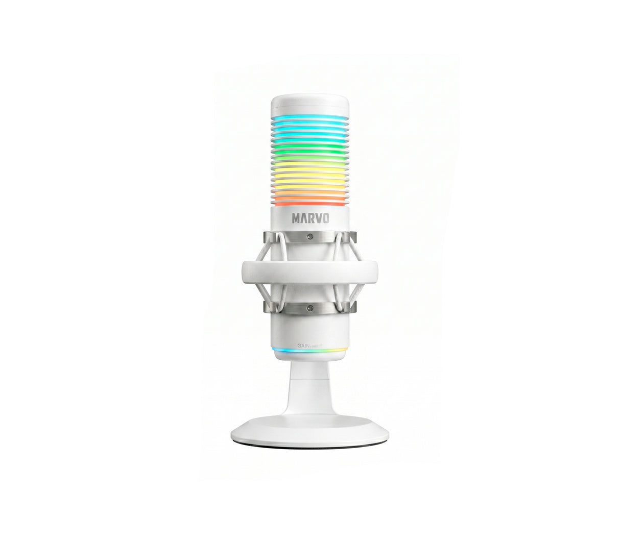 Micrófono USB Blast 60 reduccion de ruido Gaming blanco Marvo