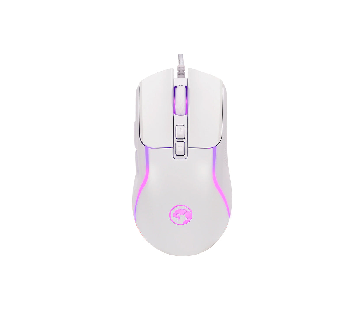 Mouse capo efecto 7 colores 8000 DPI Blanco Marvo